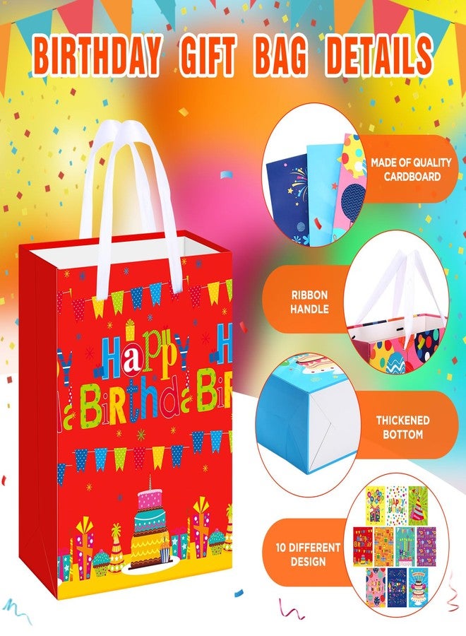 Gilprop 20pcs Birthday Gift Bag with Handle Gift Bags Assorted Sizes and Designs Large, Medium, Small Size for Kids, Boys, Girls, Women and Men' Birthdays Party - Image 4